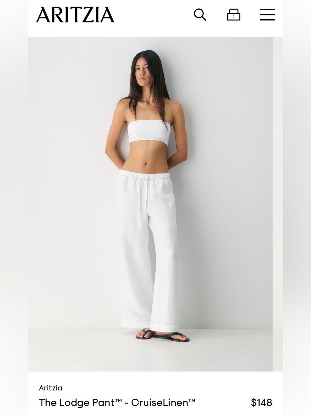 Aritzia Lodge Linen pants